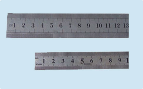 Ruler etched sheet