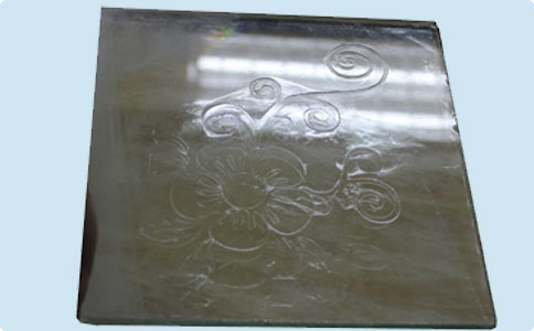 Glass crystal etched sheet